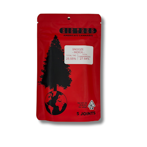 BIG TREE - Big Tree - Pre Roll Pack - Indica - Snooze - (5g total) 5 Pack