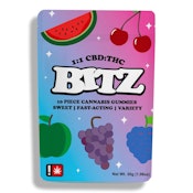 Bitz Original Gummies, 1:1 CBD:THC, 10 pack