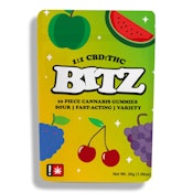 Bitz Sour Gummies, 1:1 CBD:THC, 10 pack