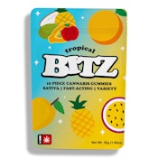 Bitz Tropical Gummies, Sativa, 10 pack
