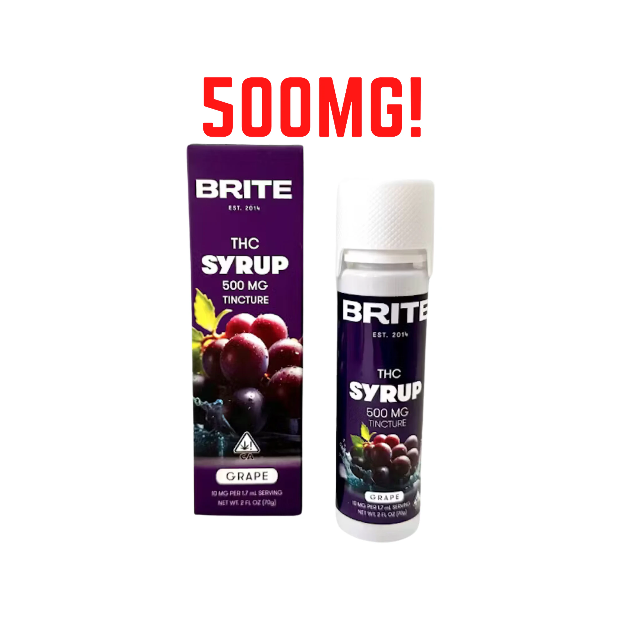 Brite Labs - BL Grape THC Syrup - 2oz, 500mg Main Image