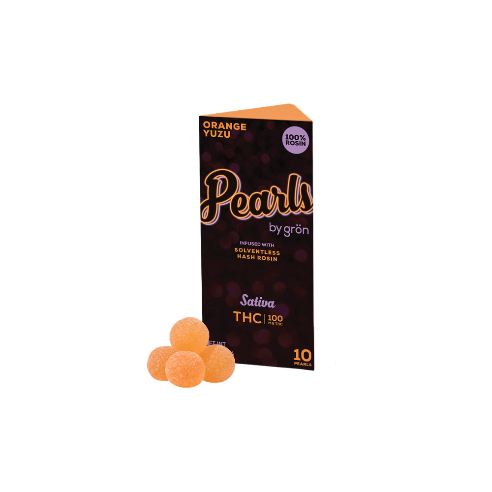 Orange Yuzu Pearls - 10mg Rosin - Edible