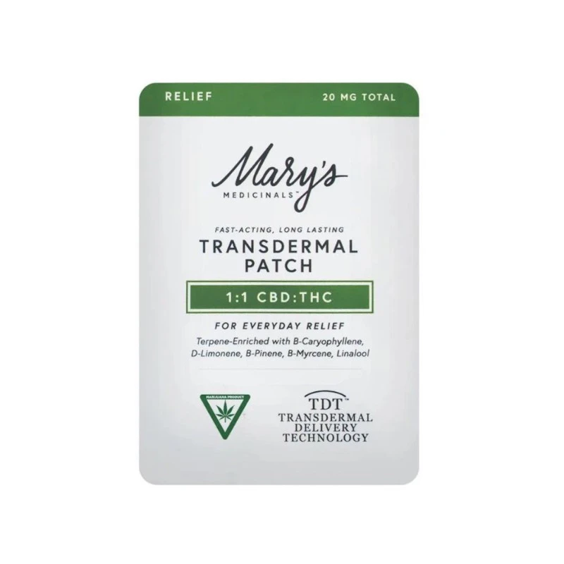 Mary's Medicinals™ - PATCH - RELIEF - 1:1 | THC:CBD - MARY'S MEDICINALS Main Image