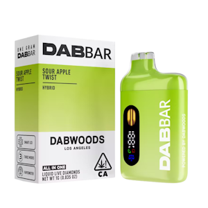 DABWOODS - SOUR APPLE TWIST LIQUID DIAMONDS DABBAR 1G - DABWOODS