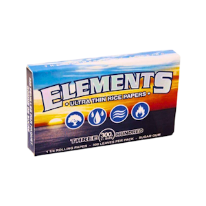 ELEMENTS - 300'S ULTRA THIN RICE PAPERS 1 1/4 - ELEMENTS