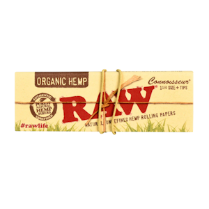 RAW - 1 1/4 ORGANIC CONNOISSEUR ROLLING PAPERS - RAW