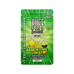 PUFF - LEMON LIME TWIST INFUSED DIAMOND (5PK) - PUFF