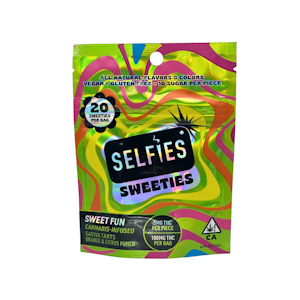 SELFIES - SWEET FUN SATIVA INFUSED TARTS 20PK - SELFIES SWEETIES