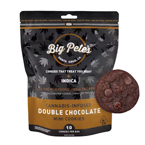 BIG PETE'S - DOUBLE CHOCOLATE CHIP COOKIES (INDICA) 100MG - BIG PETE'S