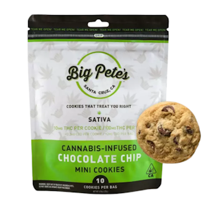 BIG PETE'S - CHOCOLATE CHIP COOKIES (SATIVA) 100MG - BIG PETE'S