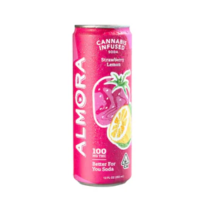 ALMORA FARMS - STRAWBERRY LEMONADE PREBIOTIC SODA 100MG - ALMORA FARM