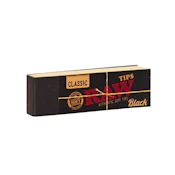 BLACK ROLLING PAPER TIPS - RAW