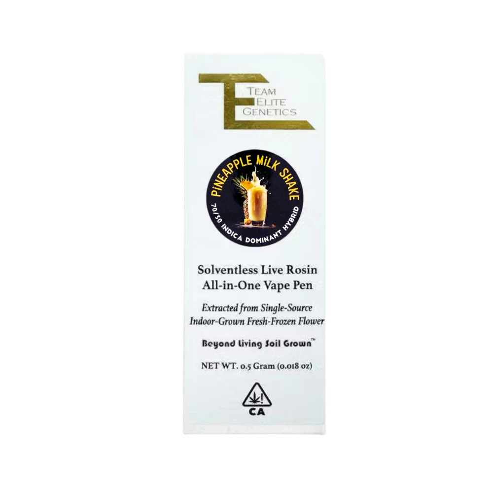 Team Elite Genetics - PINEAPPLE MILKSHAKE LIVE ROSIN ALL IN ONE DISPOSABLE 0.5G - TEAM ELITE GENETICS Main Image