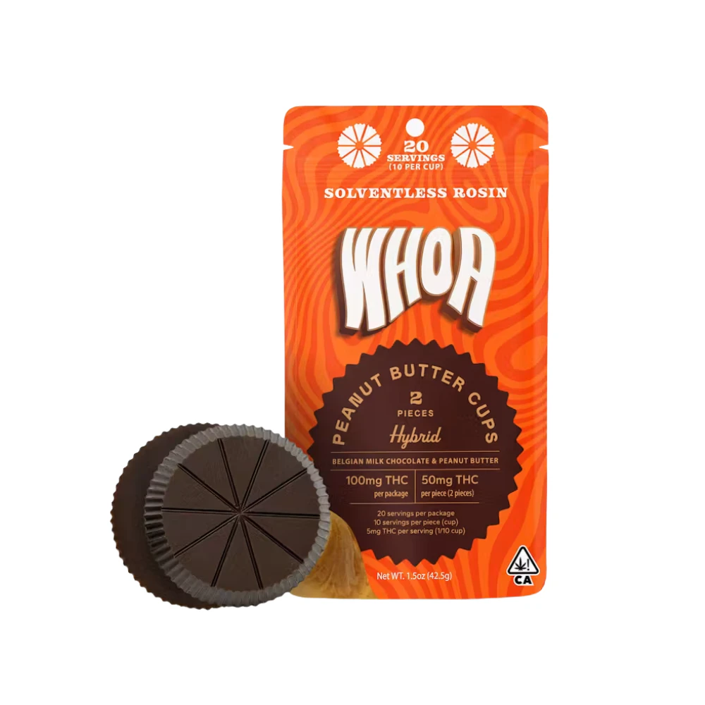 Whoa - PEANUT BUTTER CUPS ROSIN CHOCOLATE 100MG - WHOA Main Image