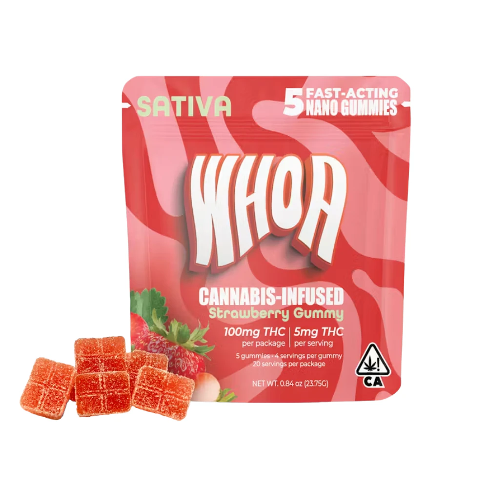 Whoa - STRAWBERRY GUMMIES 100MG - WHOA Main Image