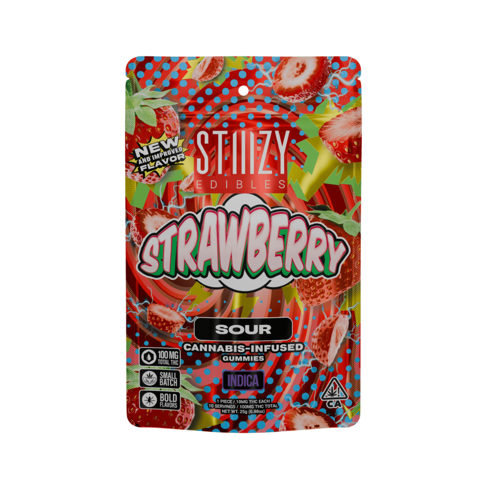 STRAWBERRY - SOUR GUMMIES 100MG - STIIIZY