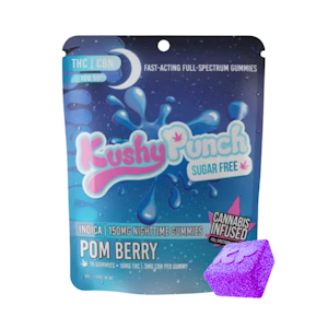 KUSHY PUNCH - POM BERRY CBN NIGHTTIME SUGARFREE GUMMIES - KUSHY PUNCH
