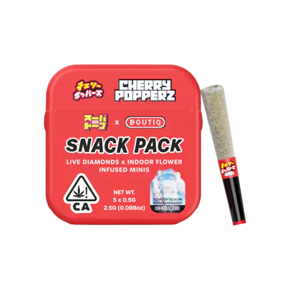 Boutiq - CHERRY POPPERZ INFUSED PREROLLS (5PK) - BOUTIQ X SUPER DOPE Main Image