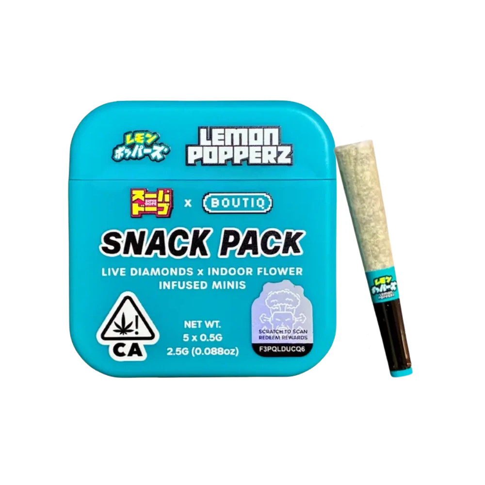 Boutiq - LEMON POPPERZ INFUSED PREROLLS (5PK) - BOUTIQ X SUPER DOPE Main Image