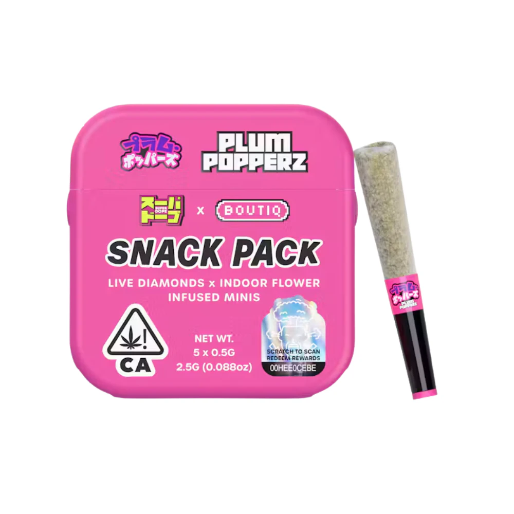 Boutiq - PLUM POPPERZ INFUSED PREROLLS (5PK) - BOUTIQ X SUPER DOPE Main Image