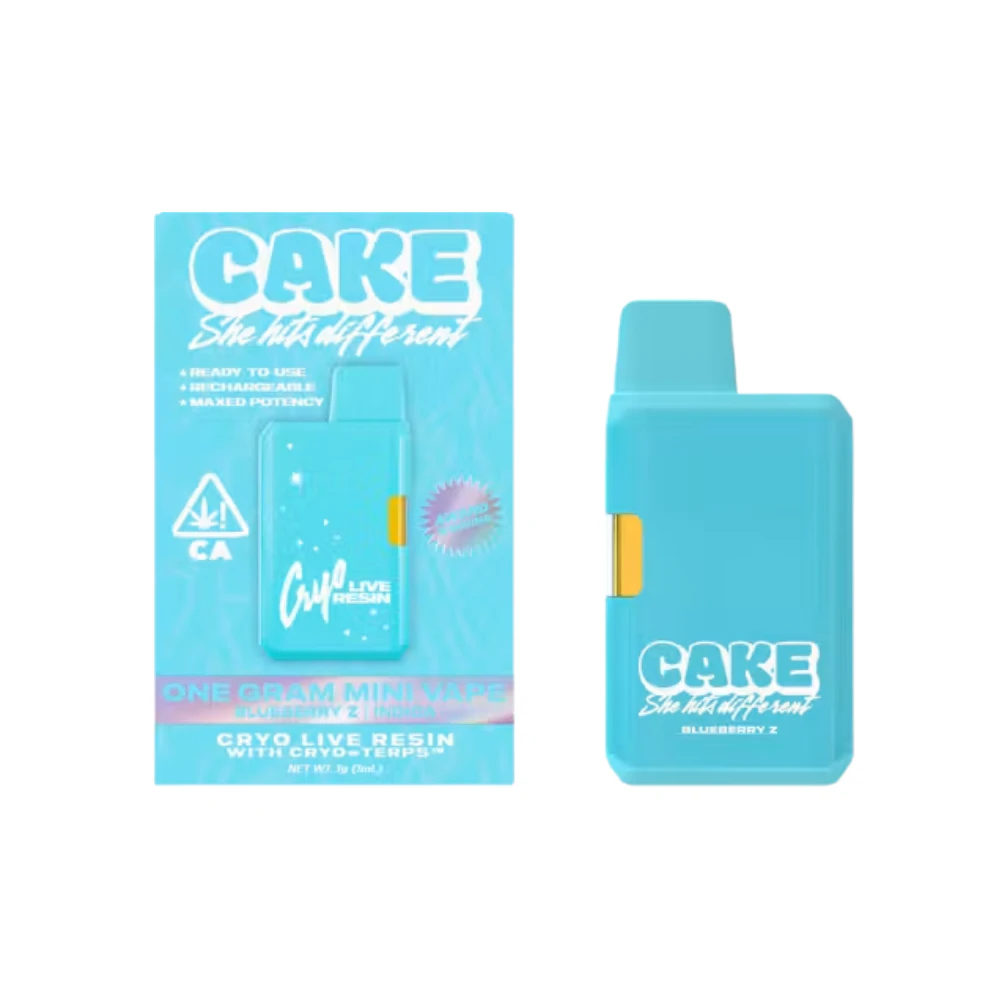 CAKE she hits different - BLUEBERRY Z CRYO LIVE RESIN DISPOSABLE 1G - CAKE Main Image