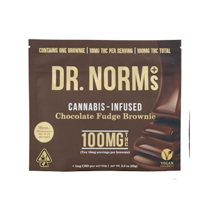DR. NORM'S - CHOCOLATE FUDGE BROWNIE 100MG - DR. NORM'S