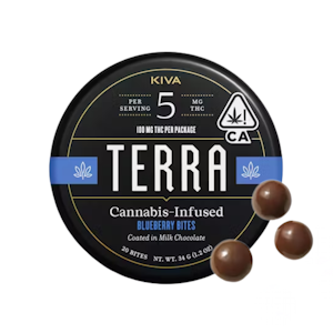 Kiva Confections - TERRA BITES - BLUEBERRIES 100MG - KIVA CONFECTIONS