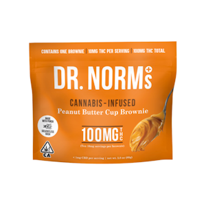 DR. NORM'S - PEANUT BUTTER CUP SOLVENTLESS BROWNIE 100MG - DR. NORM'S