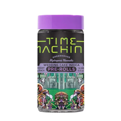 Wedding Cake pre-roll pack by Time Machine, available at From The Earth Santa Ana
