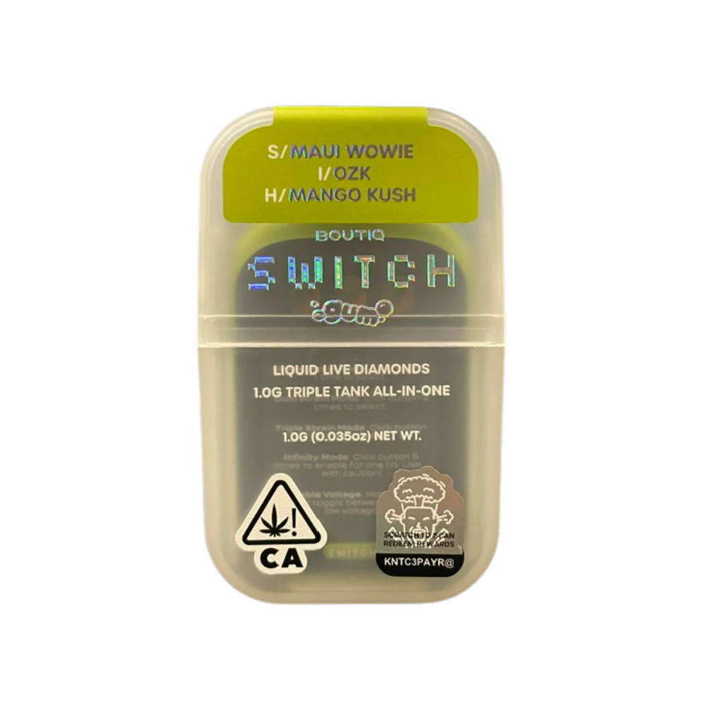 Boutiq - MAUI WOWIE (S) X OZK (I) X MANGO KUSH (H) LIQUID DIAMOND DUAL AIO V5 DISPOSABLE 1G - BOUTIQ Main Image