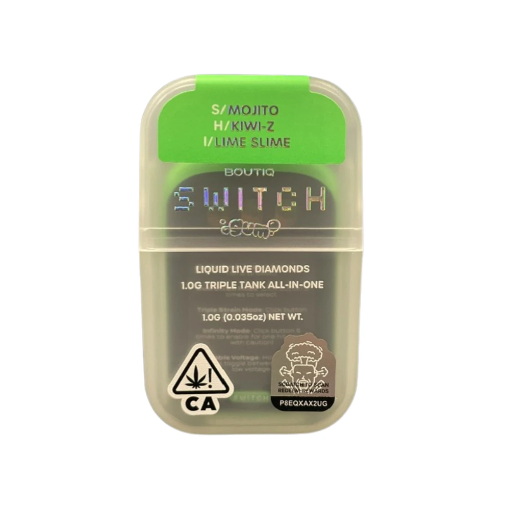 Boutiq - MOJITO (S) X KIWI Z (H) X LIME SLIME (I) LIQUID DIAMOND DUAL AIO V5 DISPOSABLE 1G - BOUTIQ Main Image