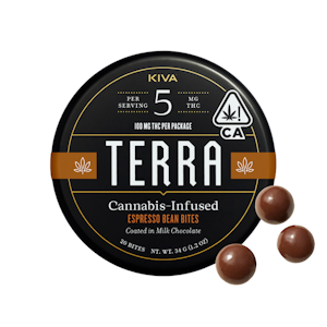 Kiva Confections - TERRA BITES - ESPRESSO 100MG - KIVA CONFECTIONS