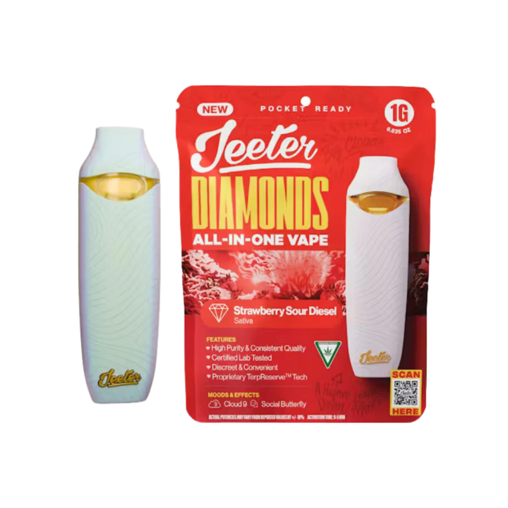Jeeter - SOUR STRAWBERRY DIESEL ALL-IN-ONE DIAMOND DISPOSABLE 1G - JEETER Main Image