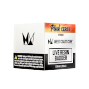 PINK CERTZ LIVE RESIN BADDER 1G - WEST COAST CURE