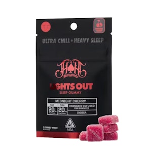 HEAVY HITTERS - LIGHTS OUT CBN SLEEP - MIDNIGHT CHERRY 100MG - HEAVY HITTERS
