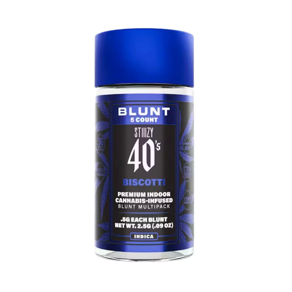 STIIIZY - 40'S BLUNT 5 PACK - BISCOTTI .5G - STIIIZY Main Image
