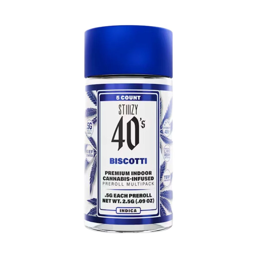 STIIIZY - 40'S JOINT 5 PACK - BISCOTTI .5G - STIIIZY Main Image