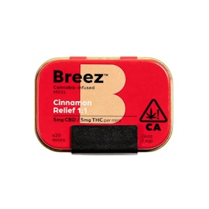 BREEZ - 1:1 CBD CINNAMON MINT TIN - BREEZ