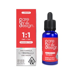 CARE BY DESIGN - 1:1 CBD + THC FULL SPECTRUM DROPS 30ML - CARE BY DESIGN