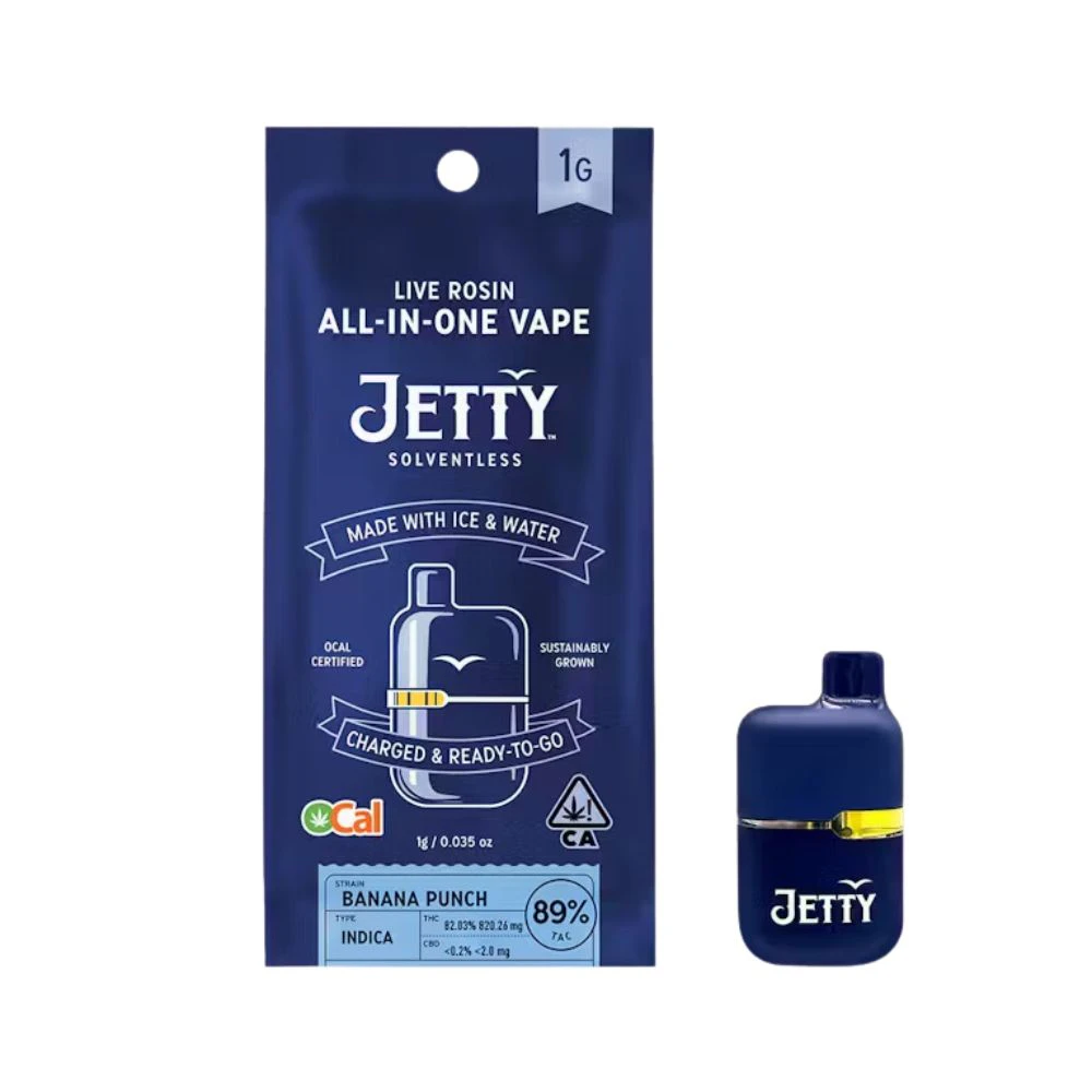 Jetty Extracts - BANANA PUNCH SOLVENTLESS ALL IN ONE MINI DISPOSABLE 1G - JETTY EXTRACTS Main Image