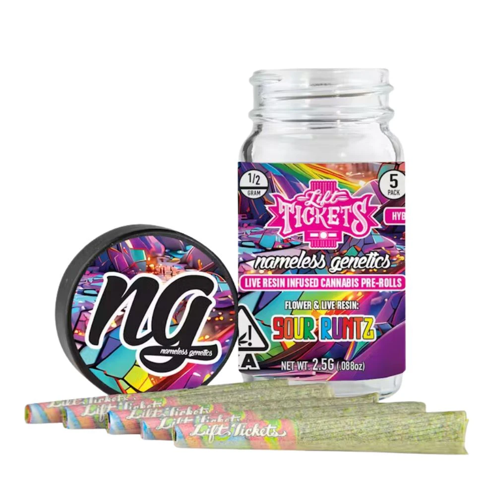 Lift Tickets - SOUR RUNTZ INFUSED (5PK) [NAMELESS GENETICS] - LIFT TICKETS Main Image