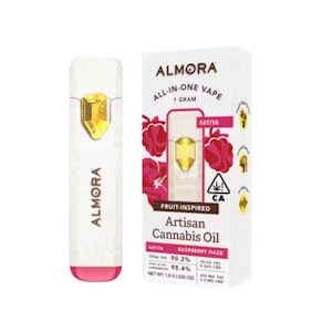 ALMORA FARMS - RASPBERRY HAZE FRUIT ALL IN ONE DISPOSABLE 1G - ALMORA FARM