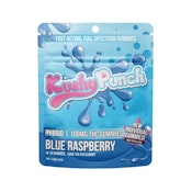 BLUE RASPBERRY INDIVIDUAL GUMMY 100MG - KUSHY PUNCH