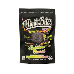 FLIGHT BITES - RAINBOW CRUNCH LIVE HASH ROSIN GUMMIES 100MG - FLIGHT BITES