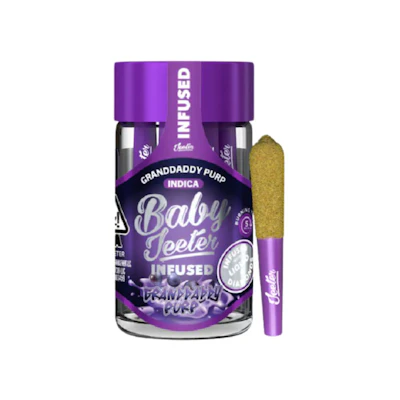 Granddaddy Purple Infused Baby Jeeter 5-pack pre-rolls, available at From The Earth Santa Ana