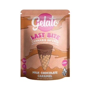 GELATO - MILK CHOCOLATE CARAMEL LAST BITE MINI CONES 100MG - GELATO