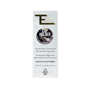 TEAM ELITE GENETICS - CUP HOLDER LIVE ROSIN ALL IN ONE DISPOSABLE 0.5G - TEAM ELITE GENETICS