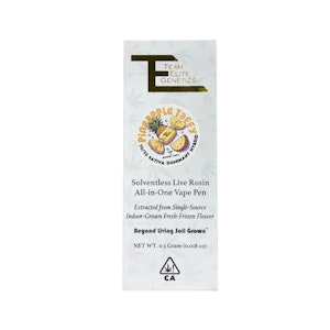 TEAM ELITE GENETICS - PINEAPPE TAFFY LIVE ROSIN ALL IN ONE DISPOSABLE 0.5G - TEAM ELITE GENETICS