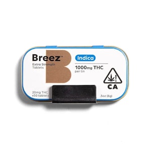 BREEZ - INDICA - EXTRA-STRENGTH TABLET TINS 1000 MG - BREEZ