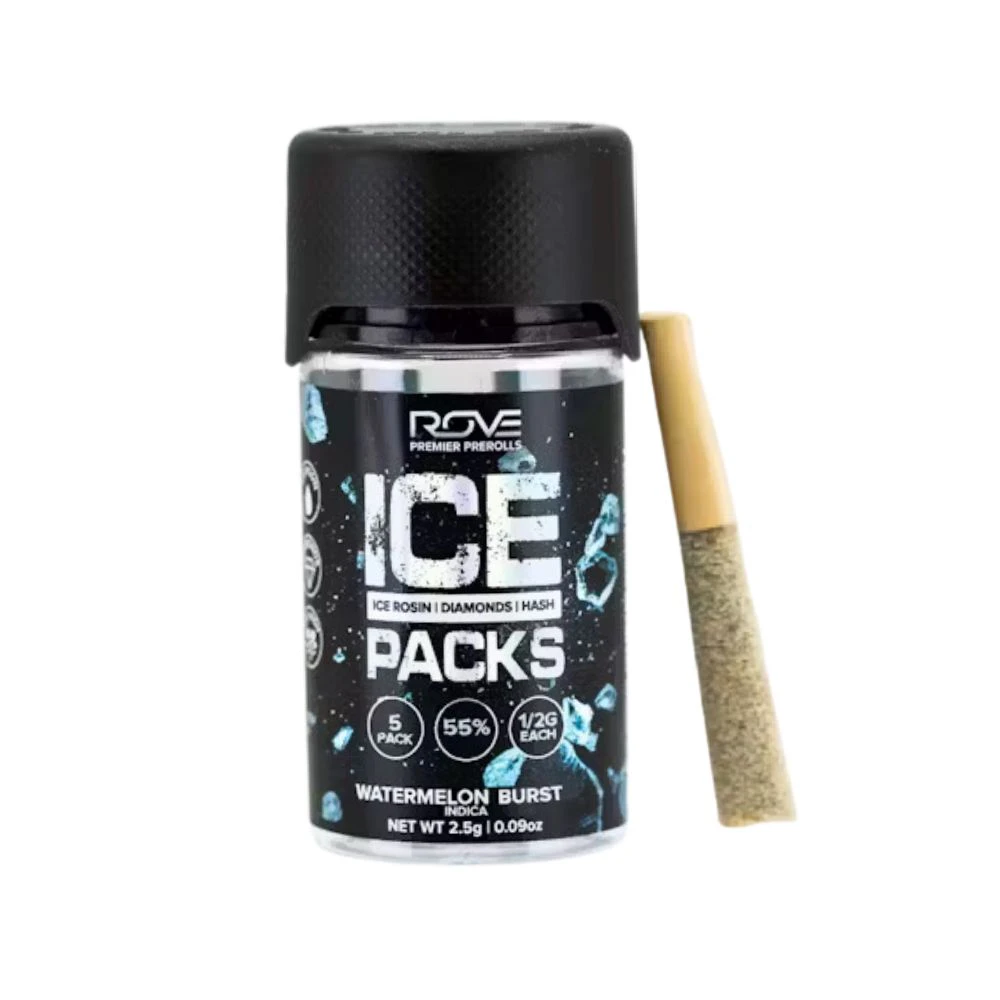 ROVE - WATERMELON BURST ICE PACKS ROSIN DIAMOND HASH INFUSED (6PK) - ROVE Main Image